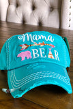 Mama Bear Arrow Hat - Turquoise