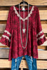 Always Choose Love Tunic - Burgundy