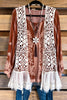 Yes I Will Crochet Vest - Beige - 100% COTTON