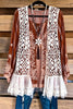 Yes I Will Crochet Vest - Beige - 100% COTTON