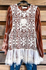 Yes I Will Crochet Vest - Beige - 100% COTTON