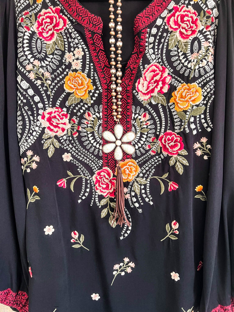 Fortuitous Design Blouse - Black - SALE