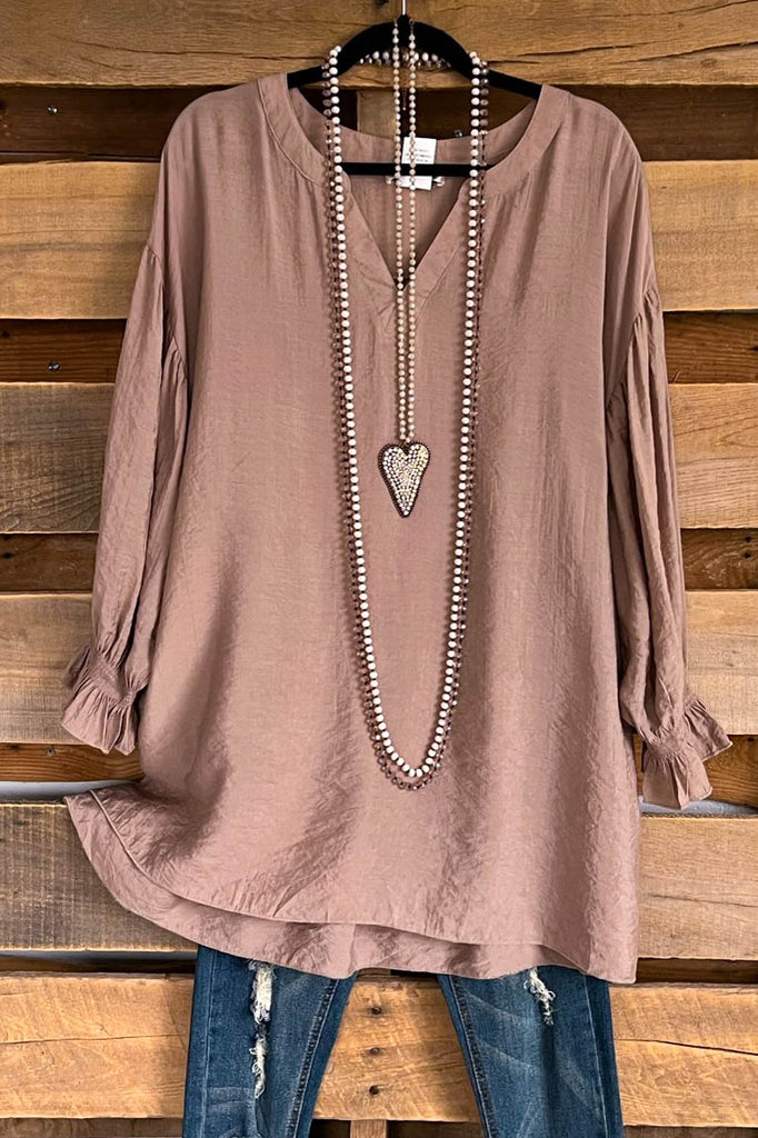 Bestow My Favor Top - Taupe