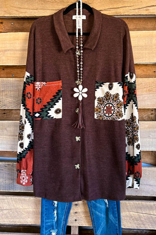 AHB EXCLUSIVE: When In Love Cardigan - Burgundy