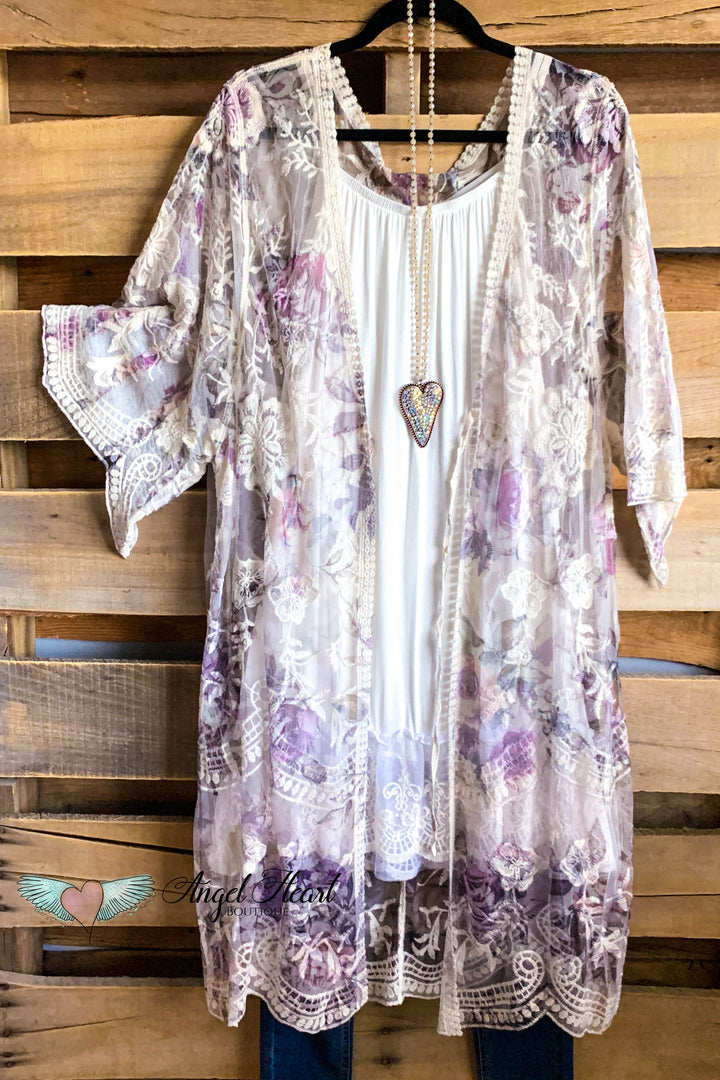 AHB EXCLUSIVE: More Than Just a Friend Lace Kimono - Rose - SALE