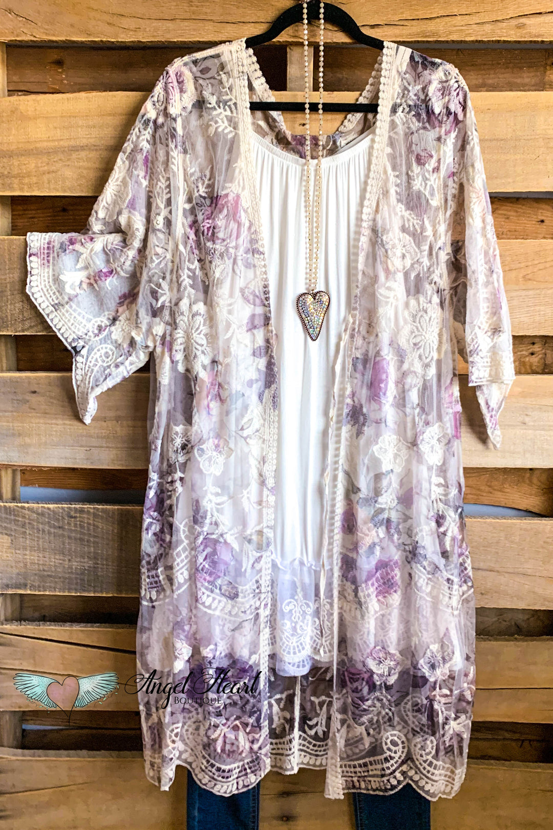 AHB EXCLUSIVE: More Than Just a Friend Lace Kimono - Rose - SALE