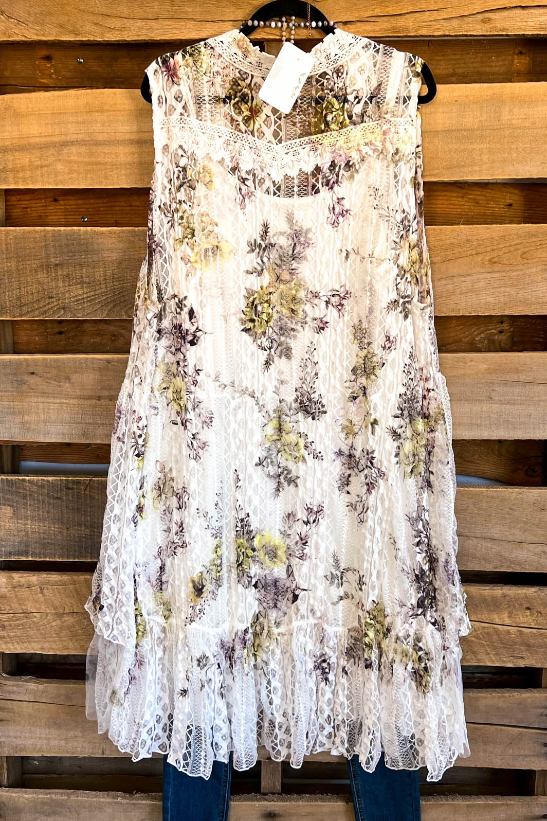 AHB EXCLUSIVE: Brighten My Day Vest - Ivory/Yellow.