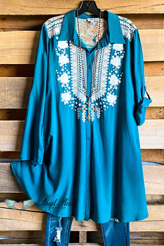 Dream Of The Day Dress - Peacock Mix  - 100% COTTON