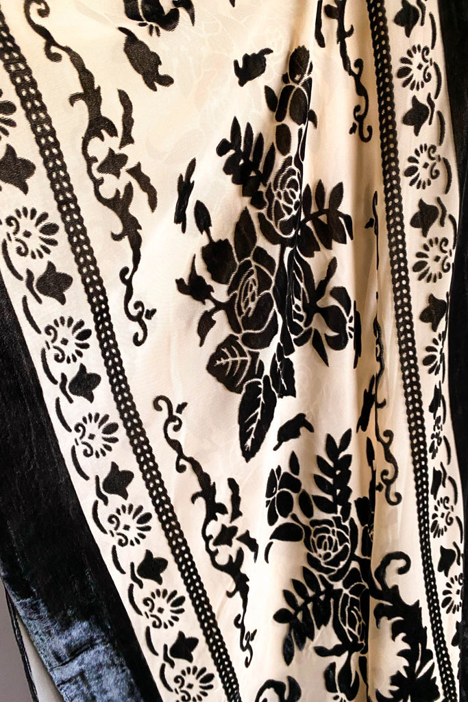 AHB EXCLUSIVE: Stained Glass Kimono Burnout Velvet - Black