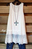 The Perfect Tank - Off White - Umgee - Top - Angel Heart Boutique  - 1