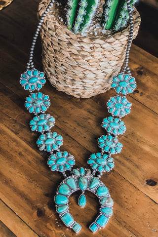 Sea Foam Dreams Beaded Necklace - Aqua
