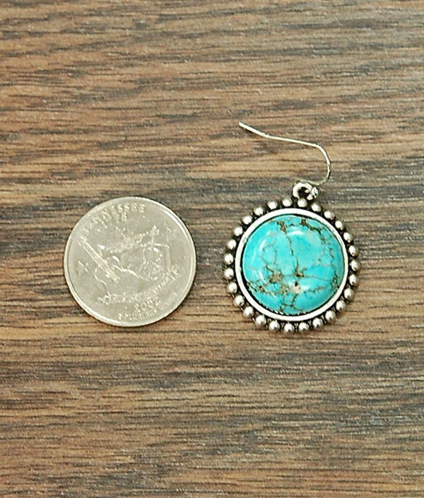 AUTHENTIC TURQUOISE STONE - Jolie Earrings [product type] - Angel Heart Boutique