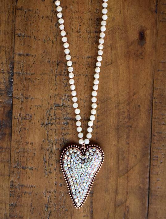 Key To My Heart Necklace - Natural [product type] - Angel Heart Boutique