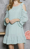 AHB EXCLUSIVE: Not A Doubt In Your Mind Dress - Lt. Green - 100% COTTON - SALE
