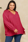 Spicing Things Up Blouse - Rose Wine - SALE