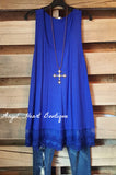 Extender: Slip on Tank/Tunic - Royal Blue [product type] - Angel Heart Boutique