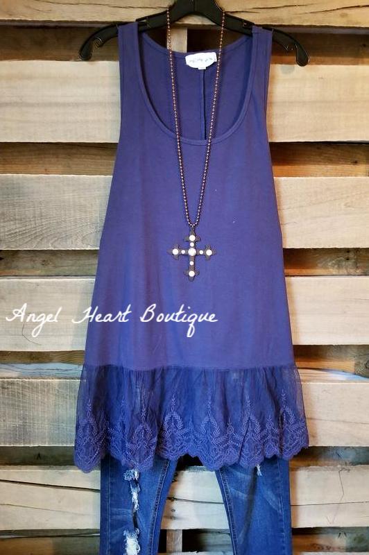 The Perfect Tank - Navy [product type] - Angel Heart Boutique